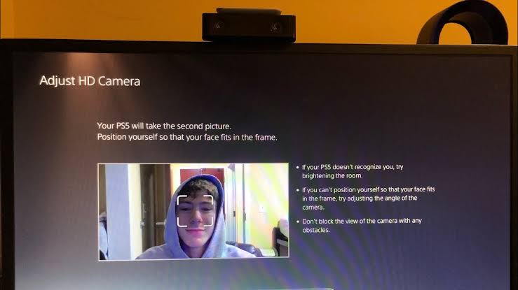 HD Camera settings menu on PS5