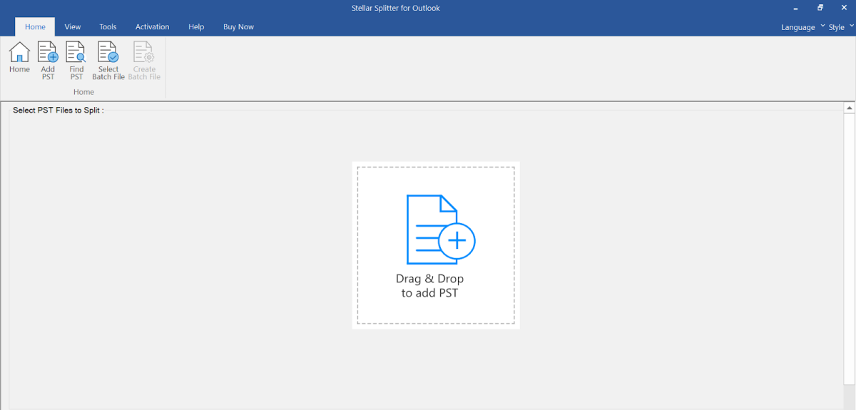  Launch Stellar Splitter for Outlook