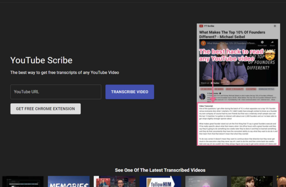 YouTube Scribe