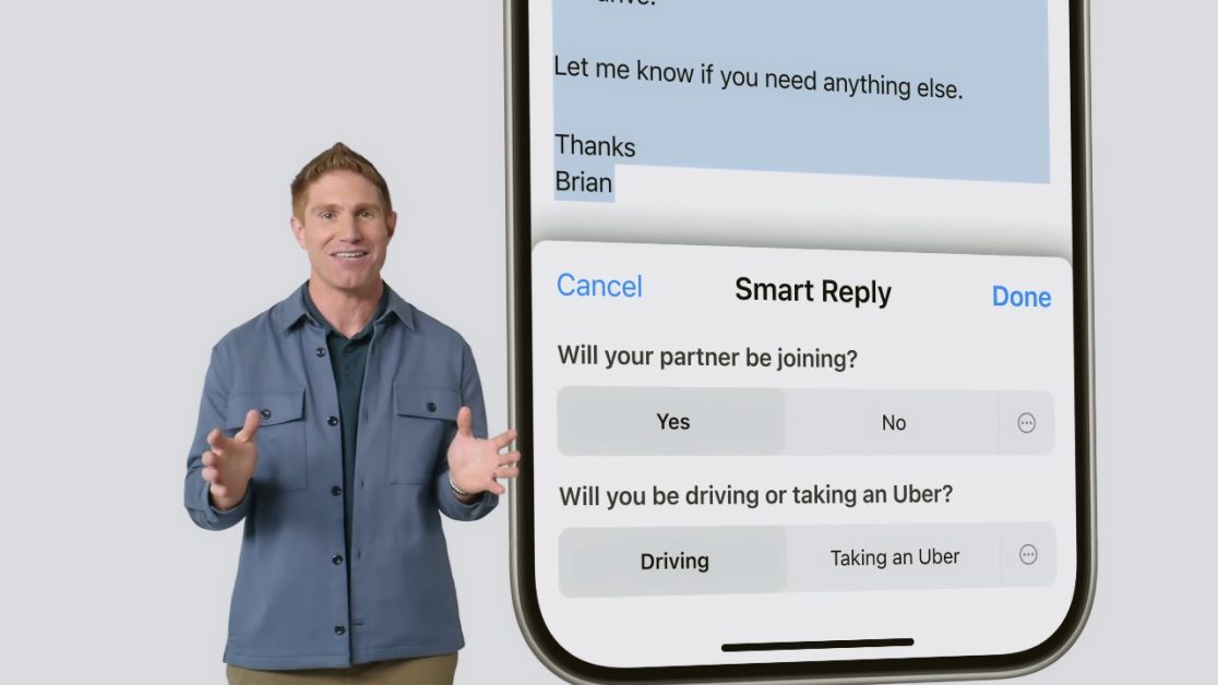 Smart reply function based on Apple Intelligence (image: reproduction/Apple)