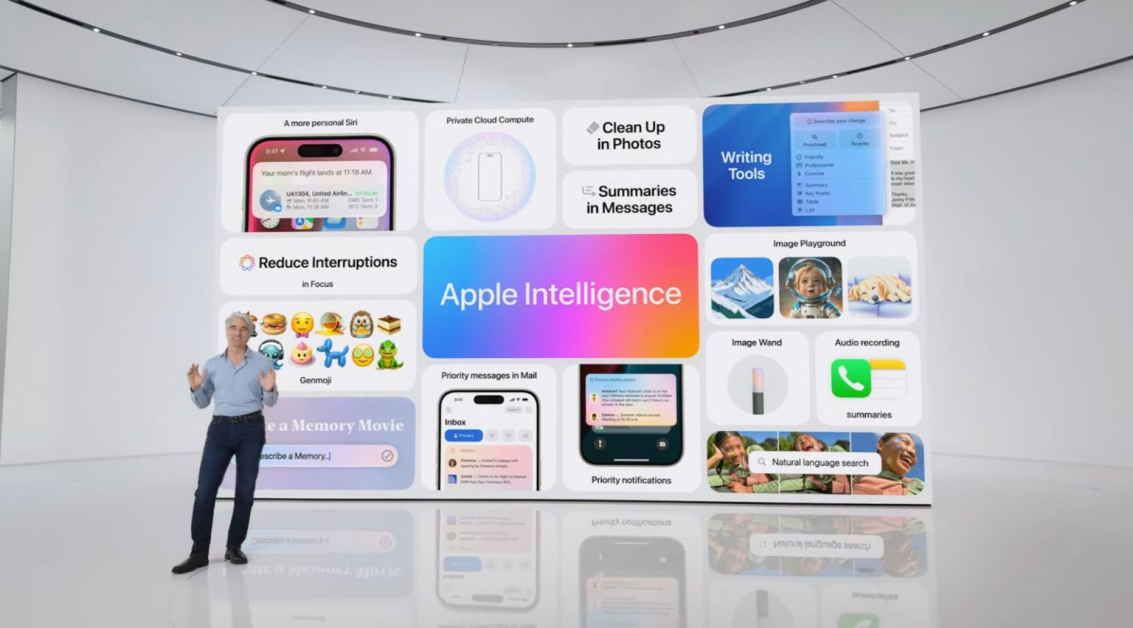 Craig Federighi explains how Apple Intelligence works (Image: Reproduction/Apple)