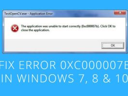 fix error code 0xc000007b