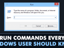 List of Run Commands for Windows System (CMD)