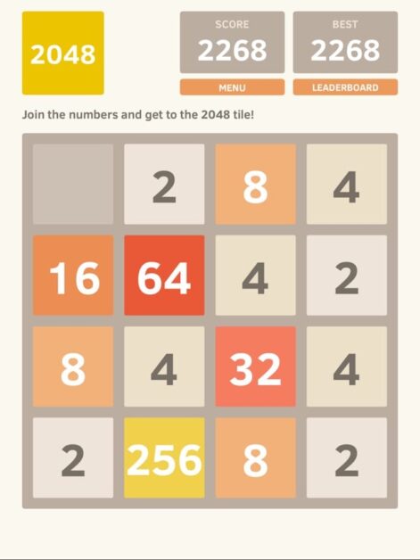 2048 free offline android and iphone game