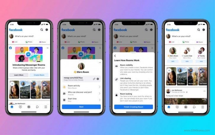 Messenger rooms allows up to 50 people for video chat