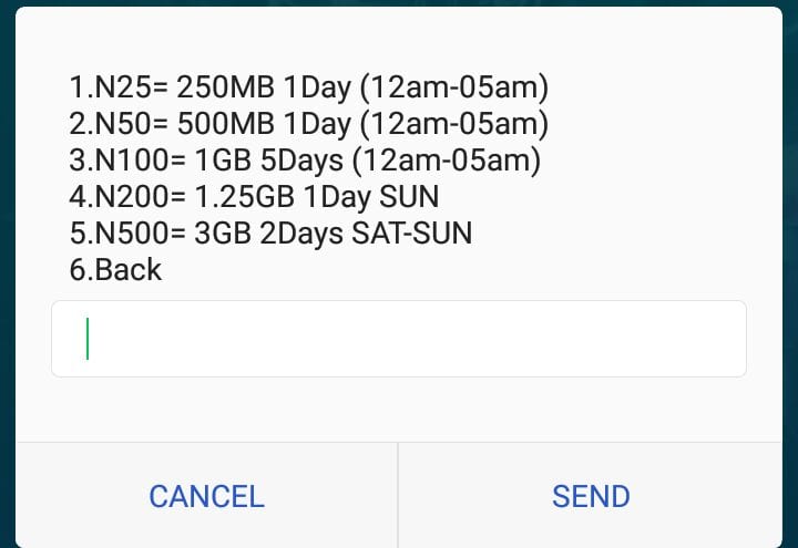Glo 1.25GB for N200 Sunday data plan