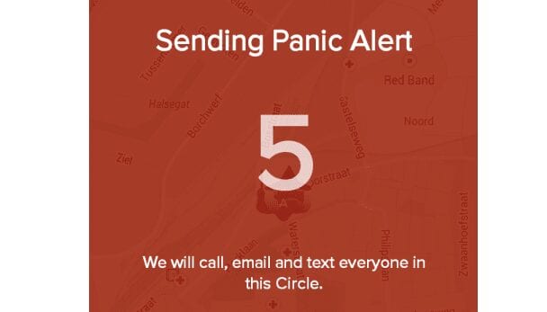 Sending panic alert