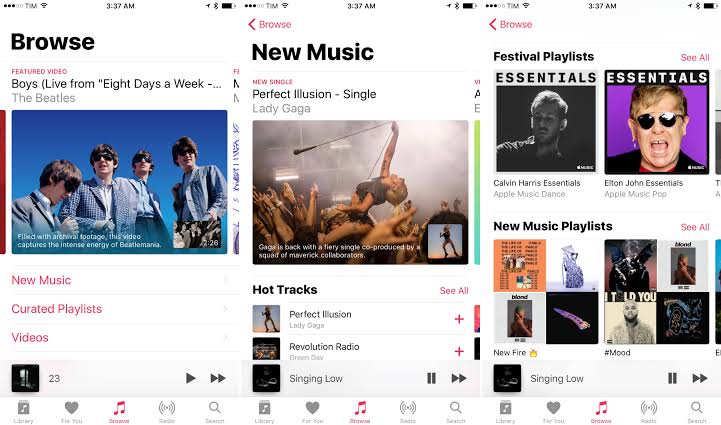 Apple music Browse Tab