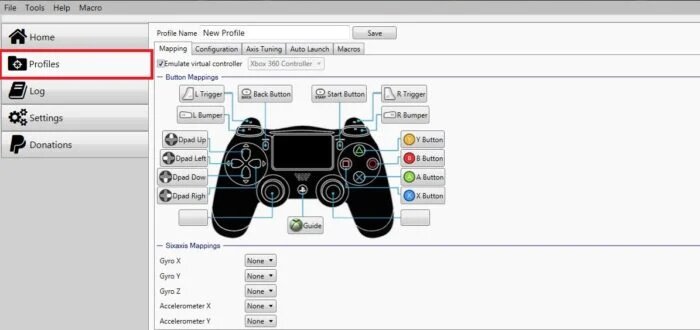 change pinnacle profiler configuration