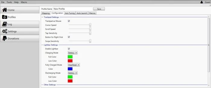 change pinnacle profiler configuration