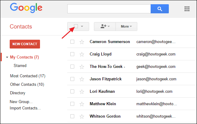 You can save contacts to Gmail from your computer