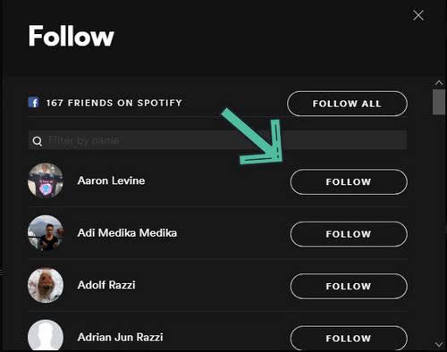 How to follow friends on Spotify