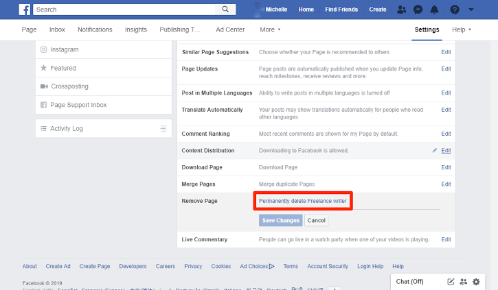 How to delete a Facebook page on your PC