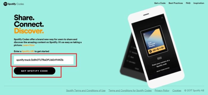 how to make spotify code