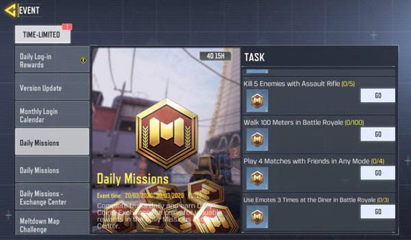 Call of duty daily missions