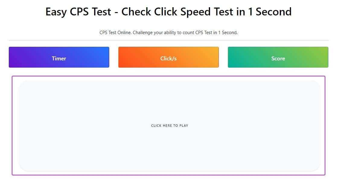 cPsTESTORG Click Speed Test 1 Second clicker PROTECTED BY: = Click here to  Full Screen 1 Second