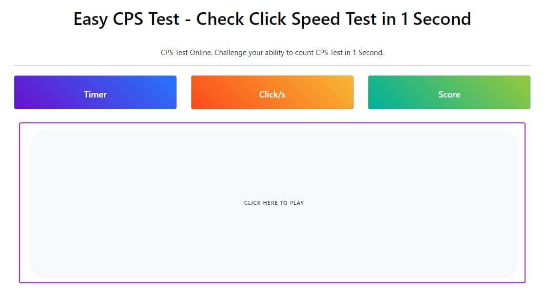 Easy CPS Test