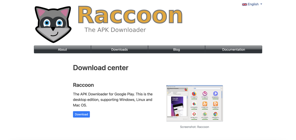 Download APK from Google Play on PC with Raccoon