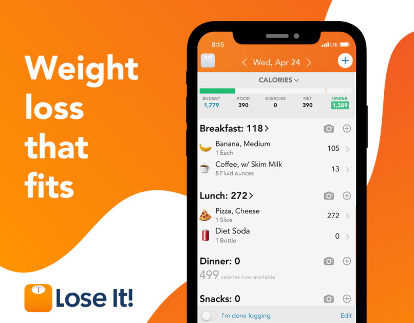  Lose it, a good app to lose weight