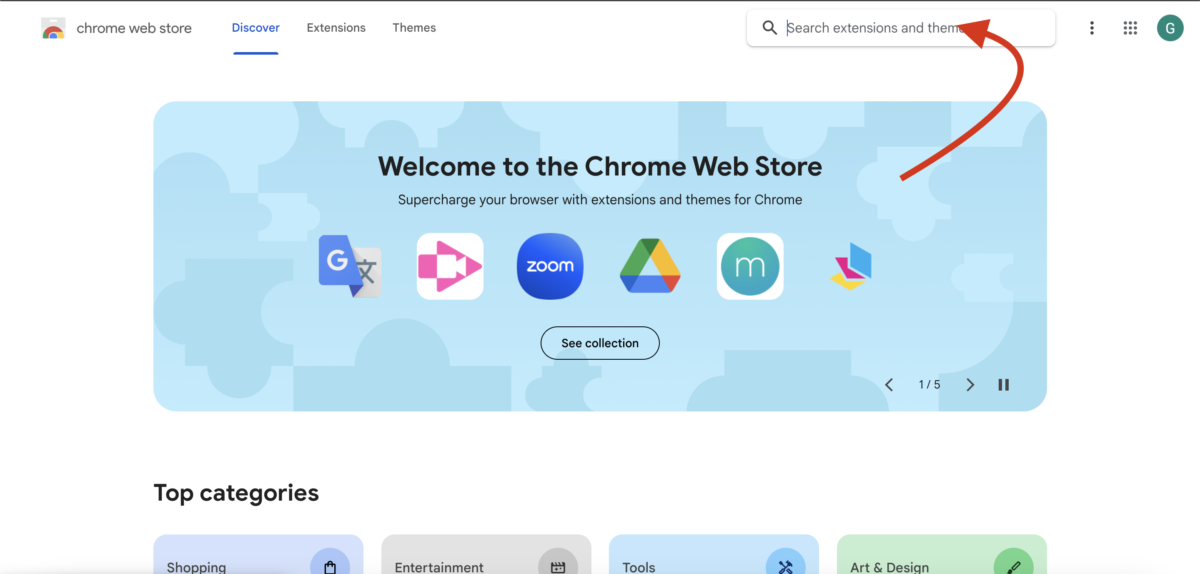 chrome extension website