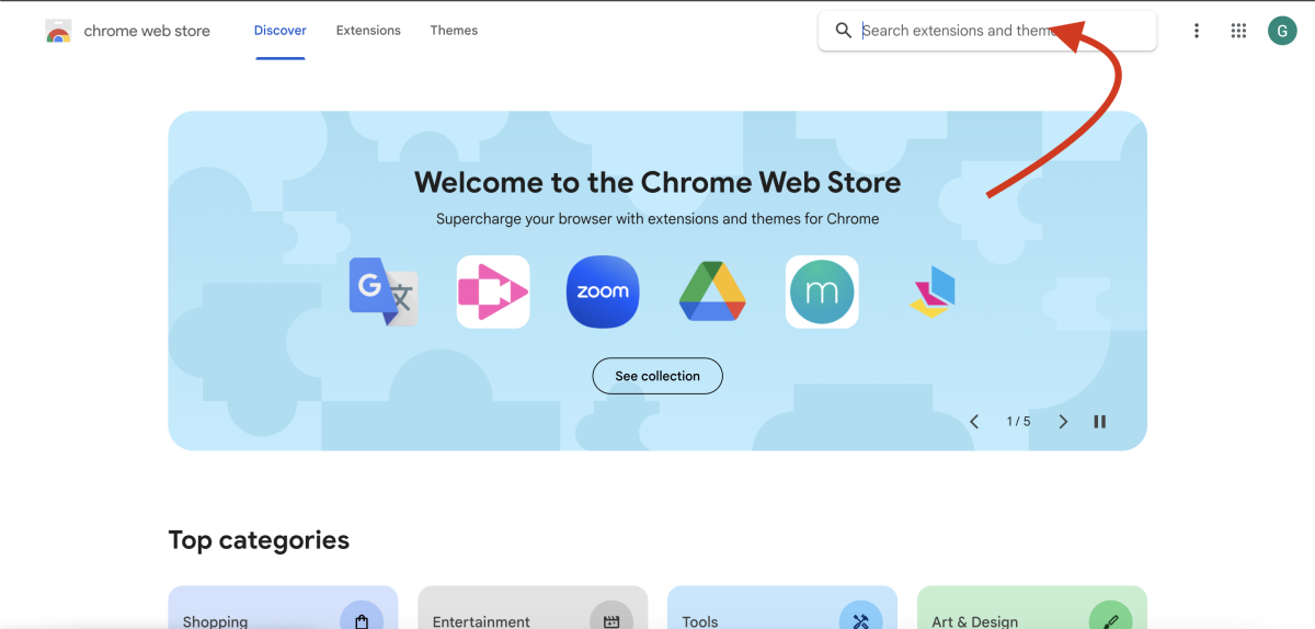 chrome extension website