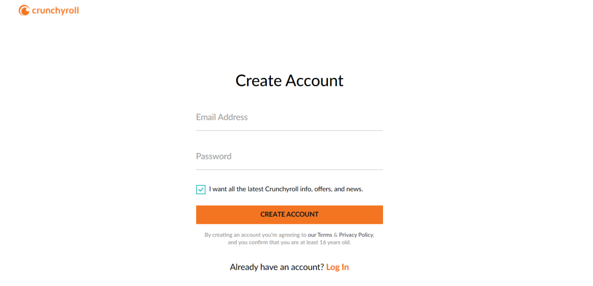 Create an account