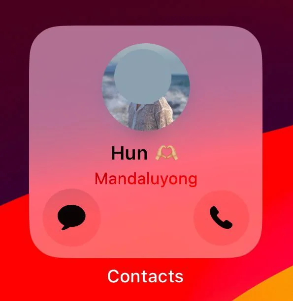 Contacts widget for ios