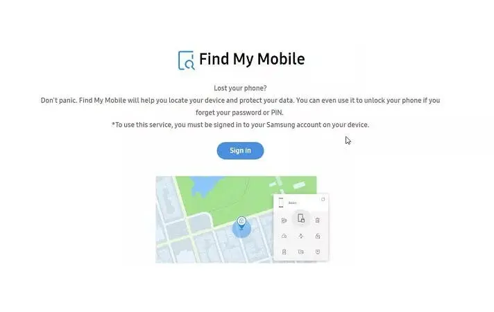 Remove Samsung unlock pattern with Find My Mobile