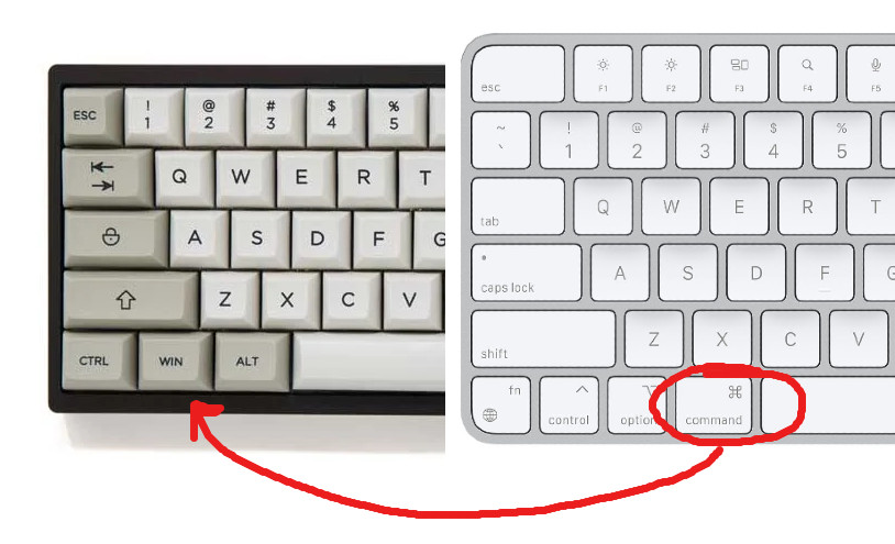 Command Key on Windows Keyboard