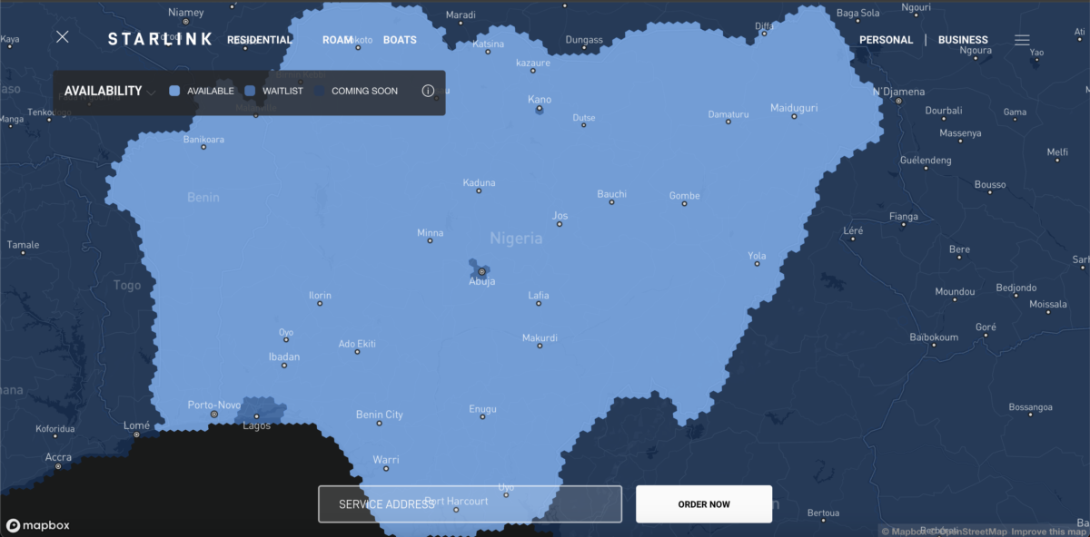 Starlink's Coverage Areas in Nigeria