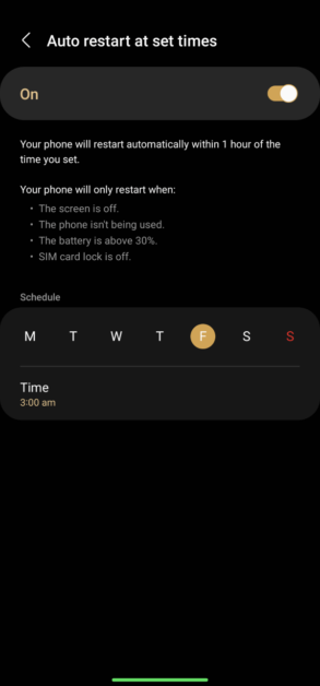 Schedule Auto Restart to Restart Samsung Phone