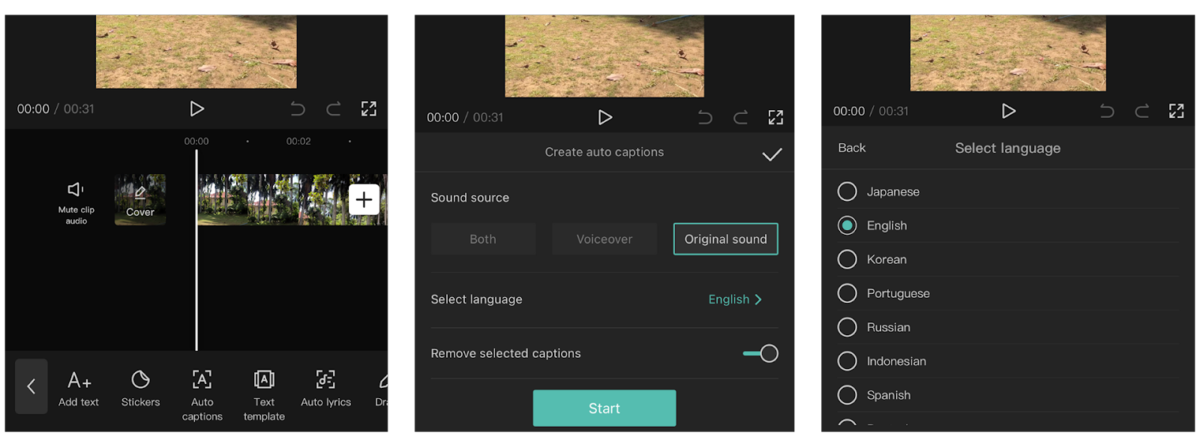 How to include automatic subtitles in CapCut
